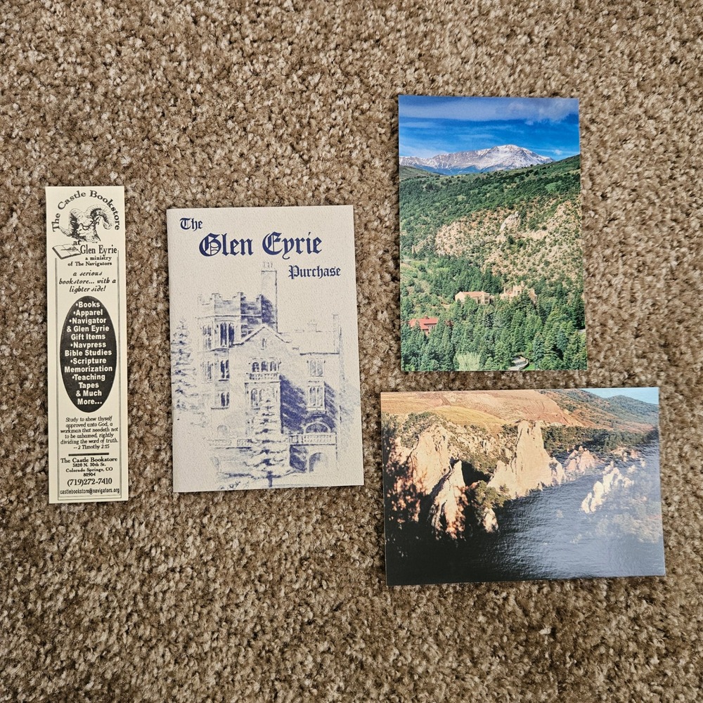 Glen Eyrie Souvenir Set The Navigators Booklet Postcards Lot Multicolor Vintage